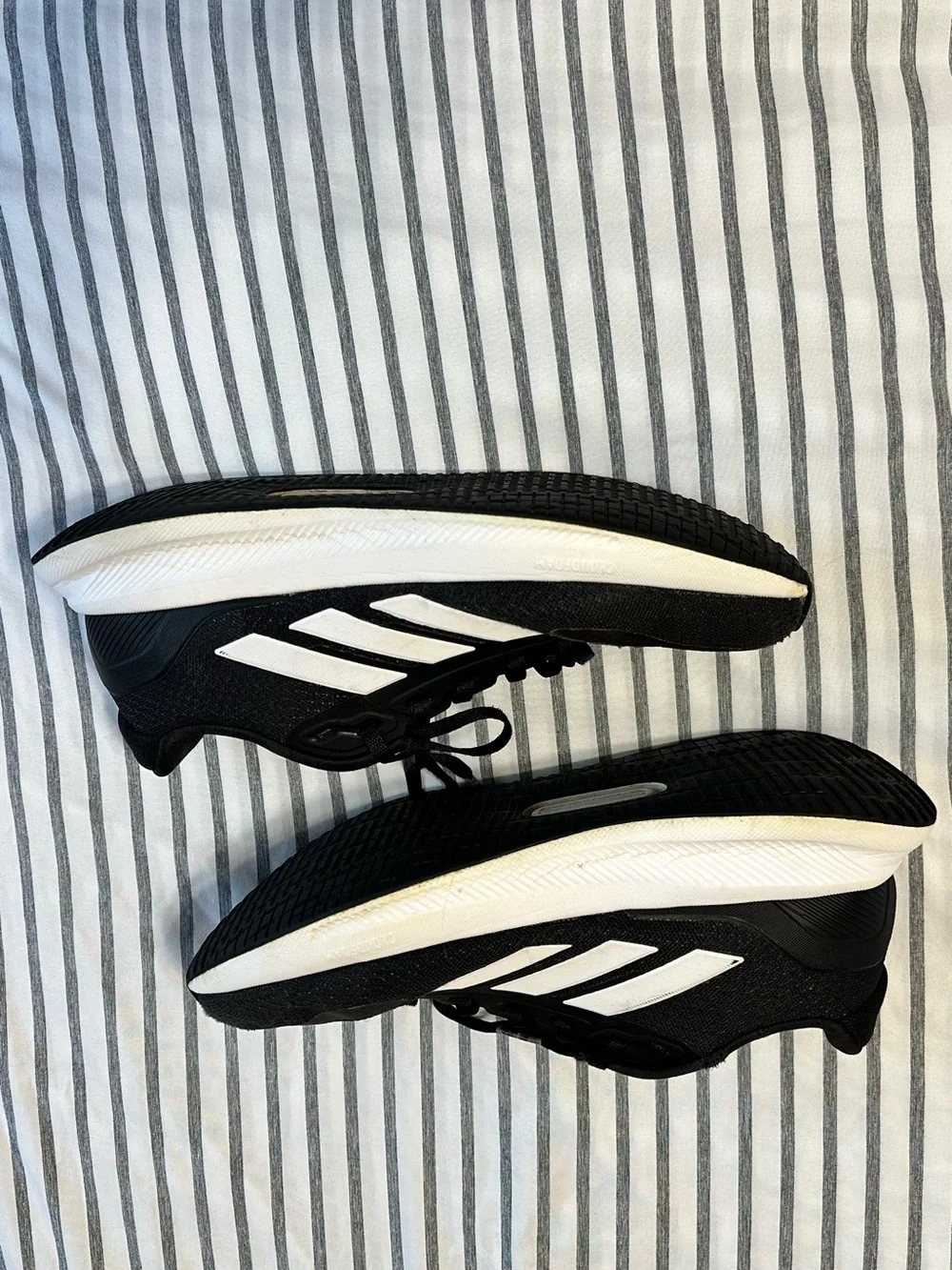 Men’s 7 adidas Black and White Athletic Running Shoes